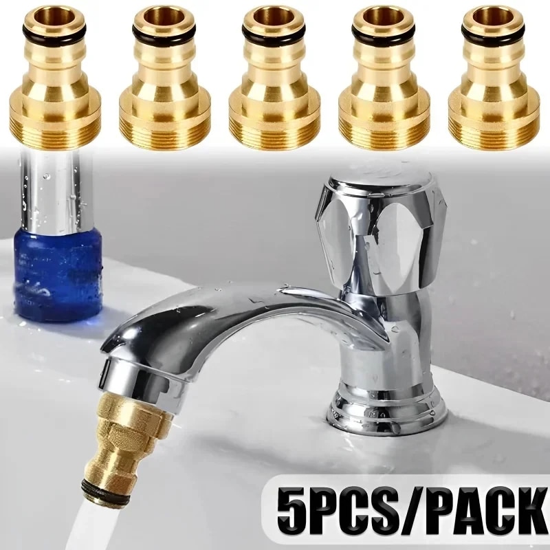Kitchen Appliances Australia - 1/2/5PCS Universal Tap Kitchen Adapters Brass