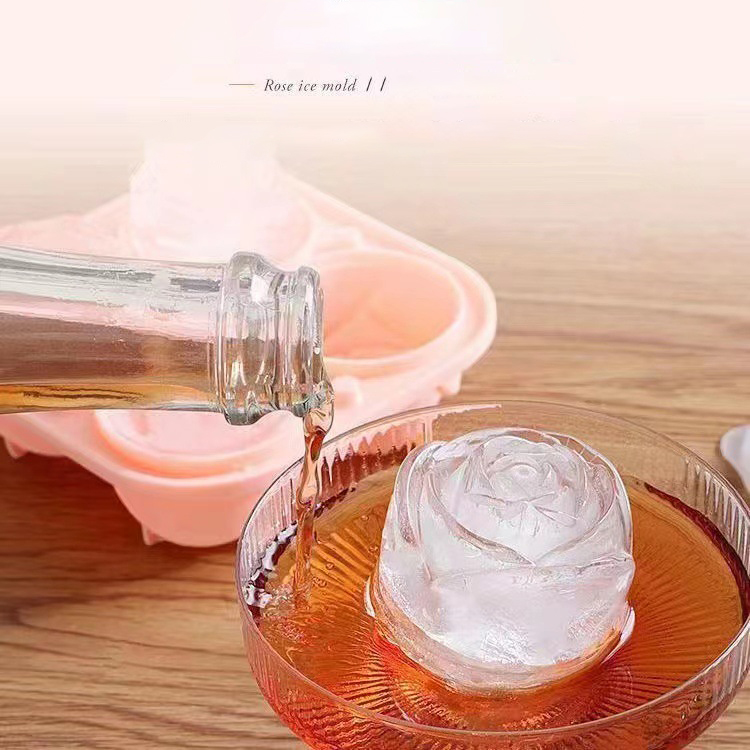 3D Rose Ice Molds 4 Holes Ice  - огляд і ціна Kitchen Appliances On Sale