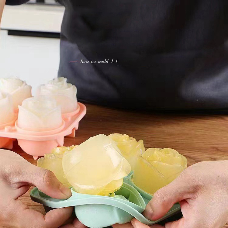 3D Rose Ice Molds 4 Holes Ice  - огляд і ціна Kitchen Appliances On Sale