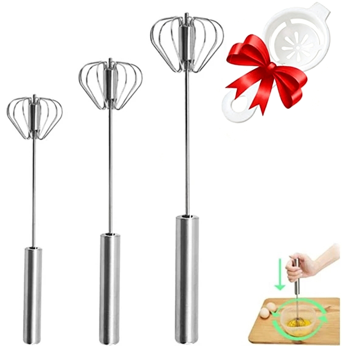 1/3pcs Stainless Steel Egg Bea - огляд і ціна Kitchen Appliances Australia